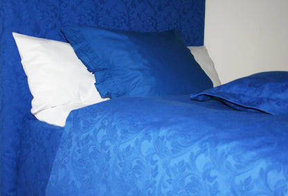 Sängynpäätyhuppu – Jacquard sininen | Mittatilaus mahdollinen