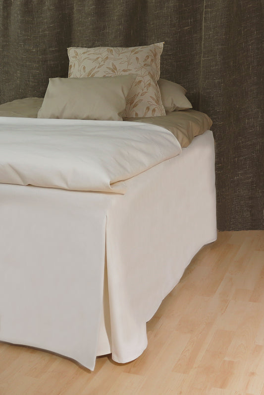 Suorahelmainen helmalakana | Napakka valkoinen | luonnonvalkoinen